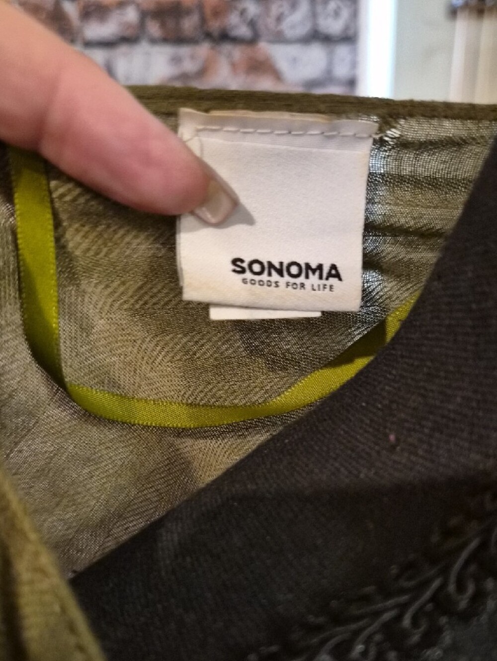 Sonoma Olive Floral Layered Wrap - Picture 2 of 11